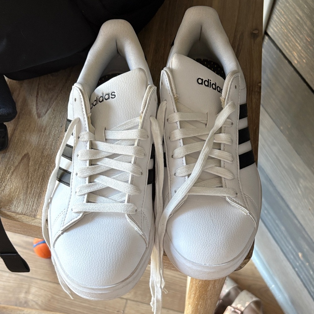 Adidas Classic White and Black Shoes